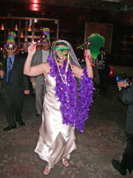 Nora at wedding party