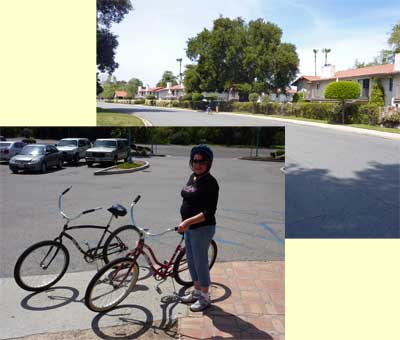 Riviera Oaks and Patty with our bicycles