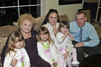 Addie with Harmony's family