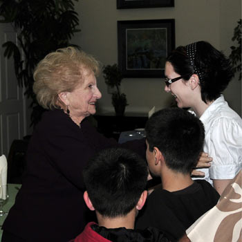 Addie with Joni's family