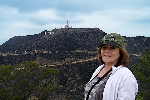 Patty overlooking Hollywood sign