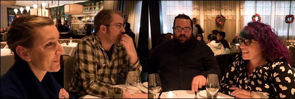 Jen & Job, Andy & Danielle at birthday dinner