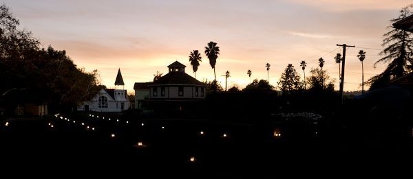Heritage Square at dusk
