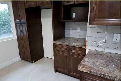 backsplash installed