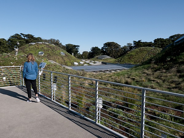 Olivia on roof of museum