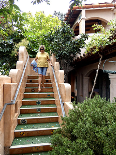 Patty coming down stairs