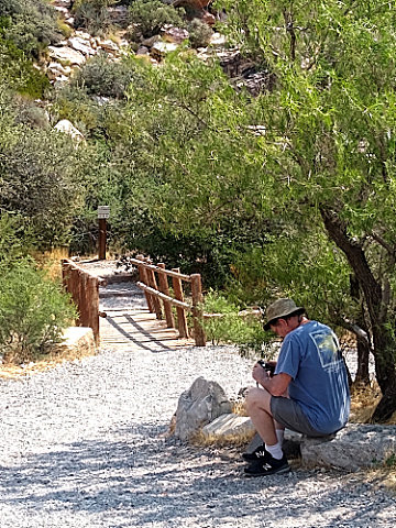 Craig repairing camera at Willow Creek