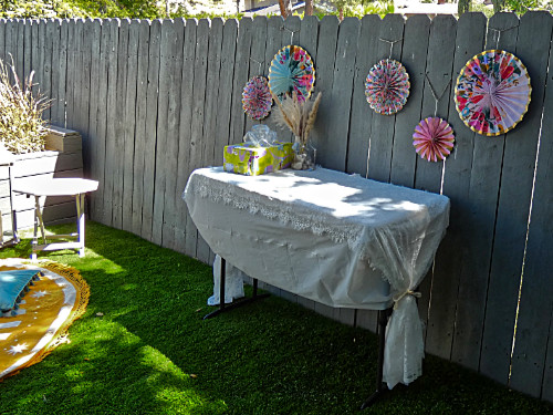 table for presents - before