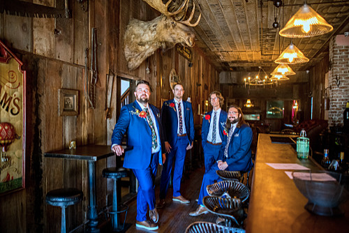 Groomsmen in 1880 Saloon