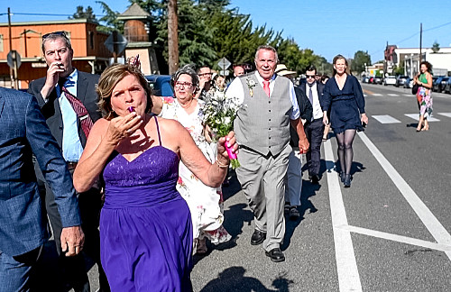 Parade: In-laws and Job toot their horns