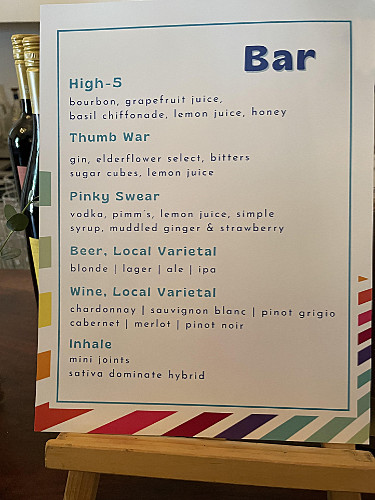 Bar menu