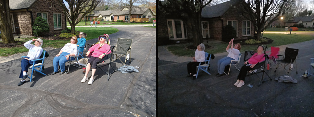 Viewing the eclipse before & after