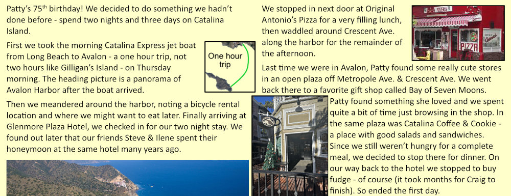 Patty's 75th Birthday in Catalina