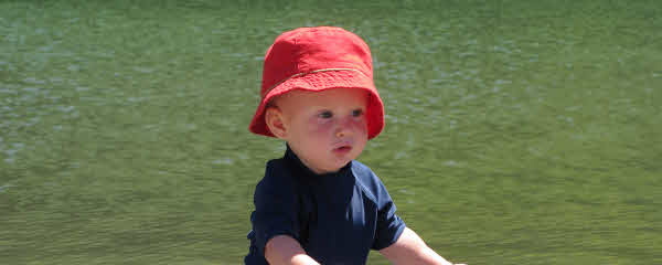 Caleb at 1 on the Russian River