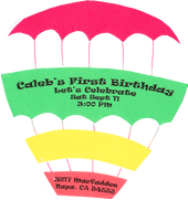 Caleb's 1st birthday invitation