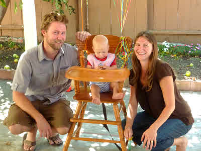 proud parents on Caleb's 1st birthday