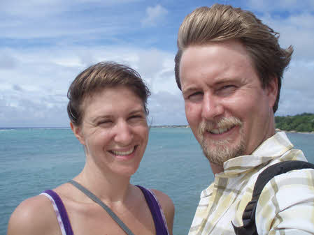 Olivia & C.J. overlooking coastline