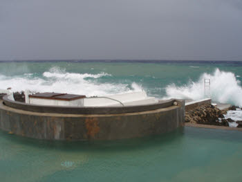 Storm from the swimming pool