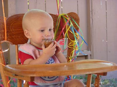 Caleb at his 1 year birthday party