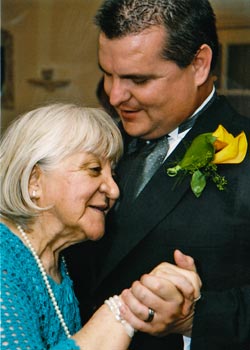 Matt dancing with mother Rose