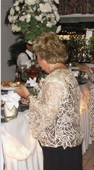 Judy at the buffet