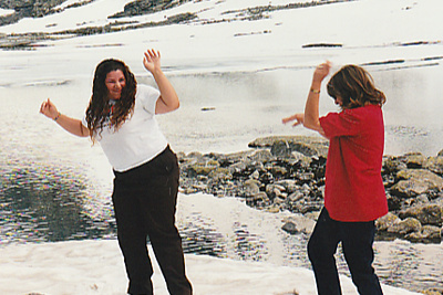 Snowball fight in Hellesylt