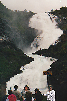 Danielle & Patty at Kjosfossen Waterfall