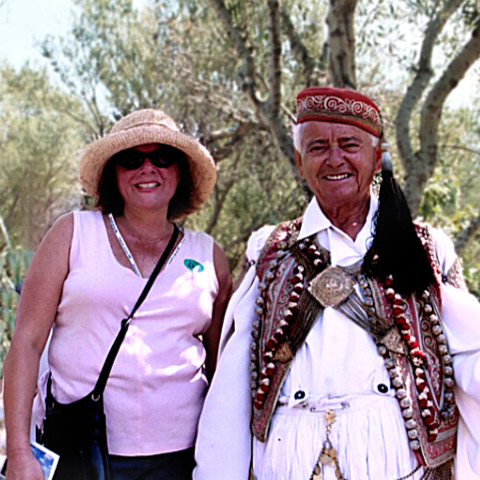 Patty with Greek guide