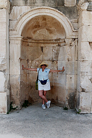 Patty in library alcove