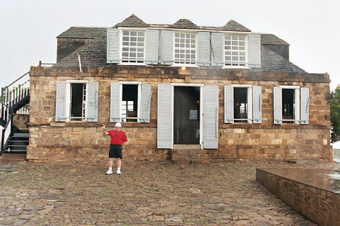 Harry at house on Blackbeard's Castle grounds, St. Thomas