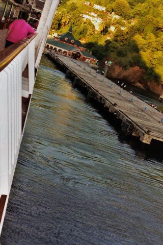 Leaving the dock at St. Vincent