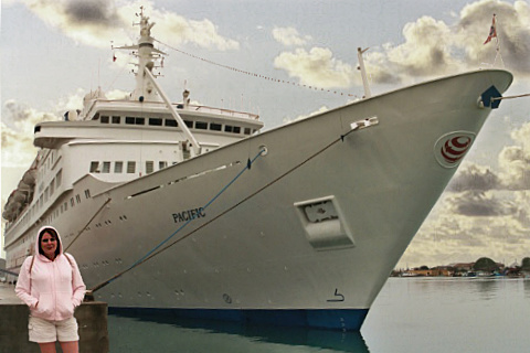 Patty by the old Island Princess in St. Thomas
