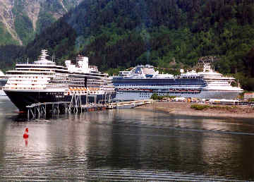 Juneau on the first day of cruising Alaska