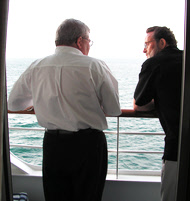 Harry and Craig on balcony