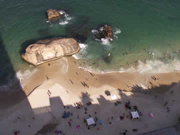 Brazil hotel view of beach below room
