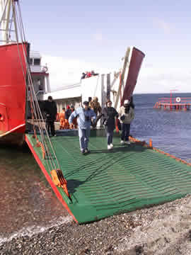 landing on the beach in a WWII landing craft