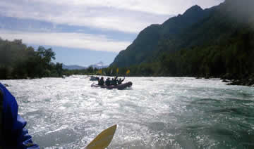 going down the rapids