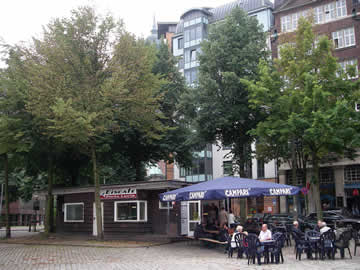 local plaza with great handmade ice cream