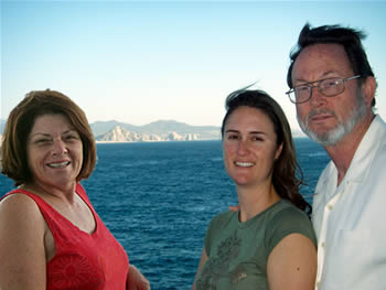 Patty, Julie, Craig on balcony