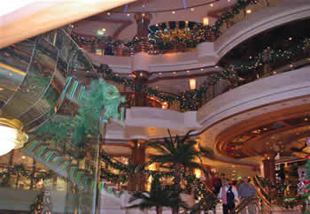 looking up the atrium