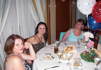 Judy, Julie, Linda at our final dinner
