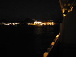 St Maarten at night from the ship