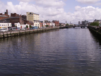 the River Lee in the middle of Cork