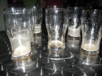 Guinness empty glasses