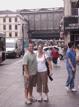 Matt & Julie near train station