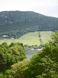 mountains surrounding the lake
