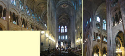 internal spaces in Notre Dame