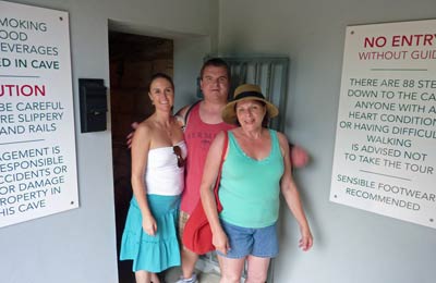 Julie Matt Patty at Fantasy entrance