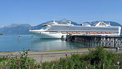 Grand Princess docked in Haines