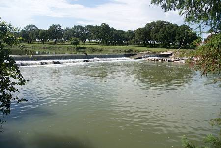 Water crossing LBJ Ranch entrance